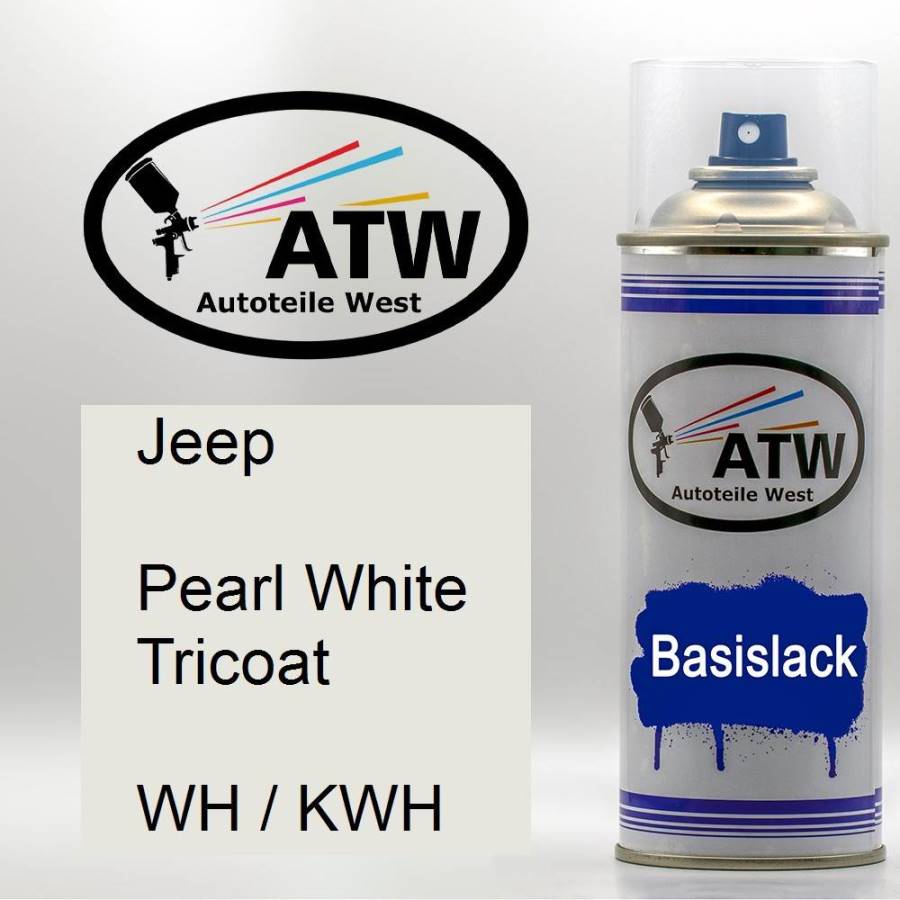 Jeep, Pearl White Tricoat, WH / KWH: 400ml Sprühdose, von ATW Autoteile West.